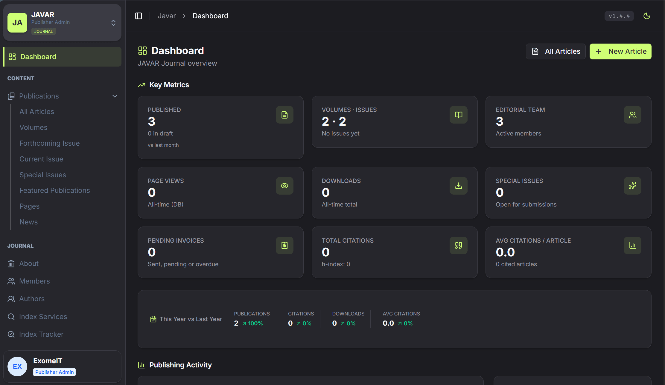 JMS Dashboard